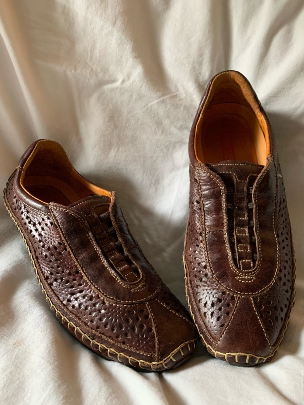 PIKOLINOS leather driving mocs/loafers with cut-out details